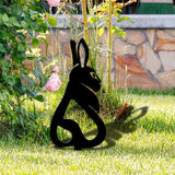 Maxbell Acrylic Garden Animal Statue Silhouette Statues for Holiday Garden Decor Style A