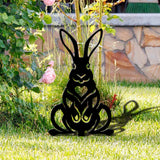 Maxbell Acrylic Garden Animal Statue Silhouette Statues for Holiday Garden Decor Style B