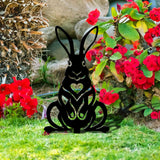 Maxbell Acrylic Garden Animal Statue Silhouette Statues for Holiday Garden Decor Style B
