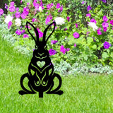 Maxbell Acrylic Garden Animal Statue Silhouette Statues for Holiday Garden Decor Style B