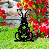 Maxbell Acrylic Garden Animal Statue Silhouette Statues for Holiday Garden Decor Style B
