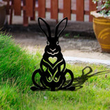 Maxbell Acrylic Garden Animal Statue Silhouette Statues for Holiday Garden Decor Style B