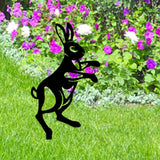 Maxbell Acrylic Garden Animal Statue Silhouette Statues for Holiday Garden Decor Style C