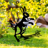 Maxbell Acrylic Garden Animal Statue Silhouette Statues for Holiday Garden Decor Style C