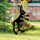 Maxbell Acrylic Garden Animal Statue Silhouette Statues for Holiday Garden Decor Style C