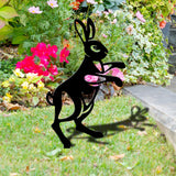 Maxbell Acrylic Garden Animal Statue Silhouette Statues for Holiday Garden Decor Style C