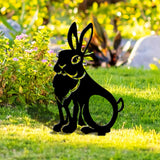 Maxbell Acrylic Garden Animal Statue Silhouette Statues for Holiday Garden Decor Style D