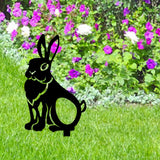 Maxbell Acrylic Garden Animal Statue Silhouette Statues for Holiday Garden Decor Style D