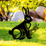 Maxbell Acrylic Garden Animal Statue Silhouette Statues for Holiday Garden Decor Style E