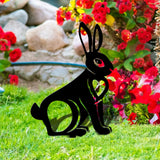 Maxbell Acrylic Garden Animal Statue Silhouette Statues for Holiday Garden Decor Style E