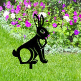 Maxbell Acrylic Garden Animal Statue Silhouette Statues for Holiday Garden Decor Style E