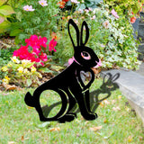 Maxbell Acrylic Garden Animal Statue Silhouette Statues for Holiday Garden Decor Style E