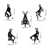 Maxbell 5 Pieces Black Bunny Rabbit Garden Stake Outdoor Fall Home Decorations