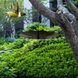 Maxbell Bird Feeder Bird Bath Bowl Bird Feeding Iron Easy Filling for Balcony