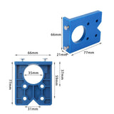 Maxbell Hinge Boring Jig Wood Furniture Hole Jig Guide for Carpenter Woodworking Blue