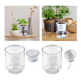 Maxbell Mini Fish Tank Bonsai Growing System Flower Pot for Indoor Desktop Fish 12cmx6.5cm