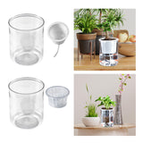 Maxbell Mini Fish Tank Bonsai Growing System Flower Pot for Indoor Desktop Fish 12cmx6.5cm