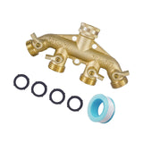 Maxbell Garden Hose Splitter 3/4" Thread Brass for House Cleaning Pets Showering
