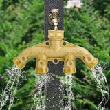 Maxbell Garden Hose Splitter 3/4" Thread Brass for House Cleaning Pets Showering