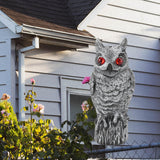 Maxbell Fake Owl Bird Deterrent Scarecrow Figurine Sturdy for Home Vegetable