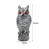 Maxbell Fake Owl Bird Deterrent Scarecrow Figurine Sturdy for Home Vegetable