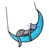 Maxbell Hanging Stained Glass Window Hanging hangings for Wedding Party Walls Grey