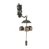 Maxbell Rustic Owl Wind Chimes Sympathy Vintage Style for Outdoor Gift Party