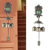 Maxbell Rustic Owl Wind Chimes Sympathy Vintage Style for Outdoor Gift Party
