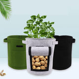 Maxbell Vegetable Grow Bag and Flap Window with Handle for Tomato Vegetable Onion Light Gray