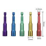 Maxbell 5x 65mm Nut Driver Set Screwdriver Bits for Machine Repair Woodworking