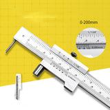 Maxbell 0-200mm Vernier Caliper Stainless Steel Measuring Tool mm/inch for Household