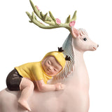 Maxbell Deer Figurine Desktop Decoration Ornament Gift for Living Room Home