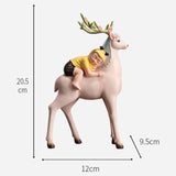 Maxbell Deer Figurine Desktop Decoration Ornament Gift for Living Room Home