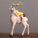 Maxbell Deer Figurine Desktop Decoration Ornament Gift for Living Room Home