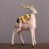 Maxbell Deer Figurine Desktop Decoration Ornament Gift for Living Room Home
