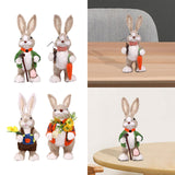 Maxbell Bunny Figurine Decoration Ornament Durable Figures for Hallway Lawn Yard Style A