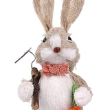 Maxbell Bunny Figurine Decoration Ornament Durable Figures for Hallway Lawn Yard Style B