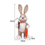 Maxbell Bunny Figurine Decoration Ornament Durable Figures for Hallway Lawn Yard Style B