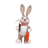 Maxbell Bunny Figurine Decoration Ornament Durable Figures for Hallway Lawn Yard Style B