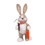 Maxbell Bunny Figurine Decoration Ornament Durable Figures for Hallway Lawn Yard Style B