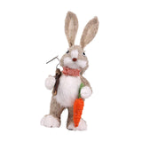 Maxbell Bunny Figurine Decoration Ornament Durable Figures for Hallway Lawn Yard Style B