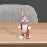 Maxbell Bunny Figurine Decoration Ornament Durable Figures for Hallway Lawn Yard Style B