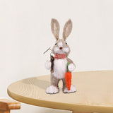 Maxbell Bunny Figurine Decoration Ornament Durable Figures for Hallway Lawn Yard Style B