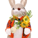 Maxbell Bunny Figurine Decoration Ornament Durable Figures for Hallway Lawn Yard Style D