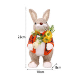 Maxbell Bunny Figurine Decoration Ornament Durable Figures for Hallway Lawn Yard Style D