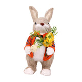 Maxbell Bunny Figurine Decoration Ornament Durable Figures for Hallway Lawn Yard Style D