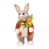 Maxbell Bunny Figurine Decoration Ornament Durable Figures for Hallway Lawn Yard Style D