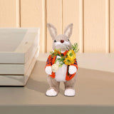 Maxbell Bunny Figurine Decoration Ornament Durable Figures for Hallway Lawn Yard Style D