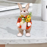 Maxbell Bunny Figurine Decoration Ornament Durable Figures for Hallway Lawn Yard Style D