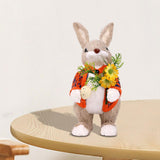 Maxbell Bunny Figurine Decoration Ornament Durable Figures for Hallway Lawn Yard Style D